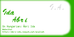ida abri business card